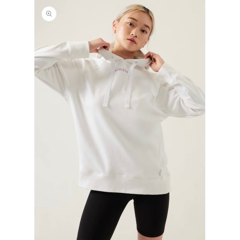 Athleta‎ Triumph Logo Hoodie  | White | SZ S